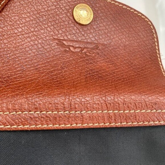 Vintage LONGCHAMP Black Le Pliage "Cabas" Modele Dispose Tote Bag - Picture 14 of 16